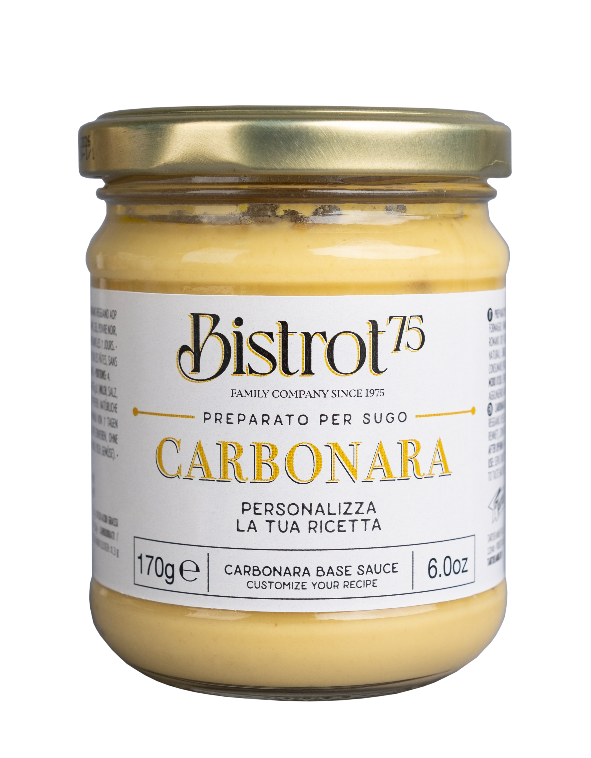 Carbonara Base, Authentic Roman Recipe, No Cream - By Bistrot75