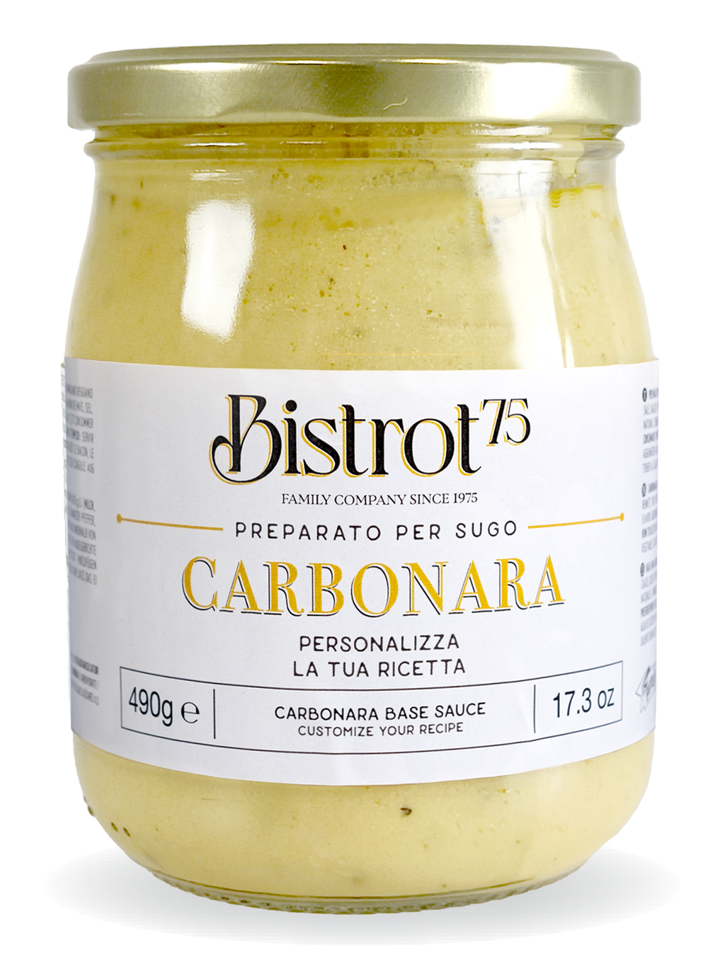 Carbonara Base, Authentic Roman Recipe, No Cream - By Bistrot75