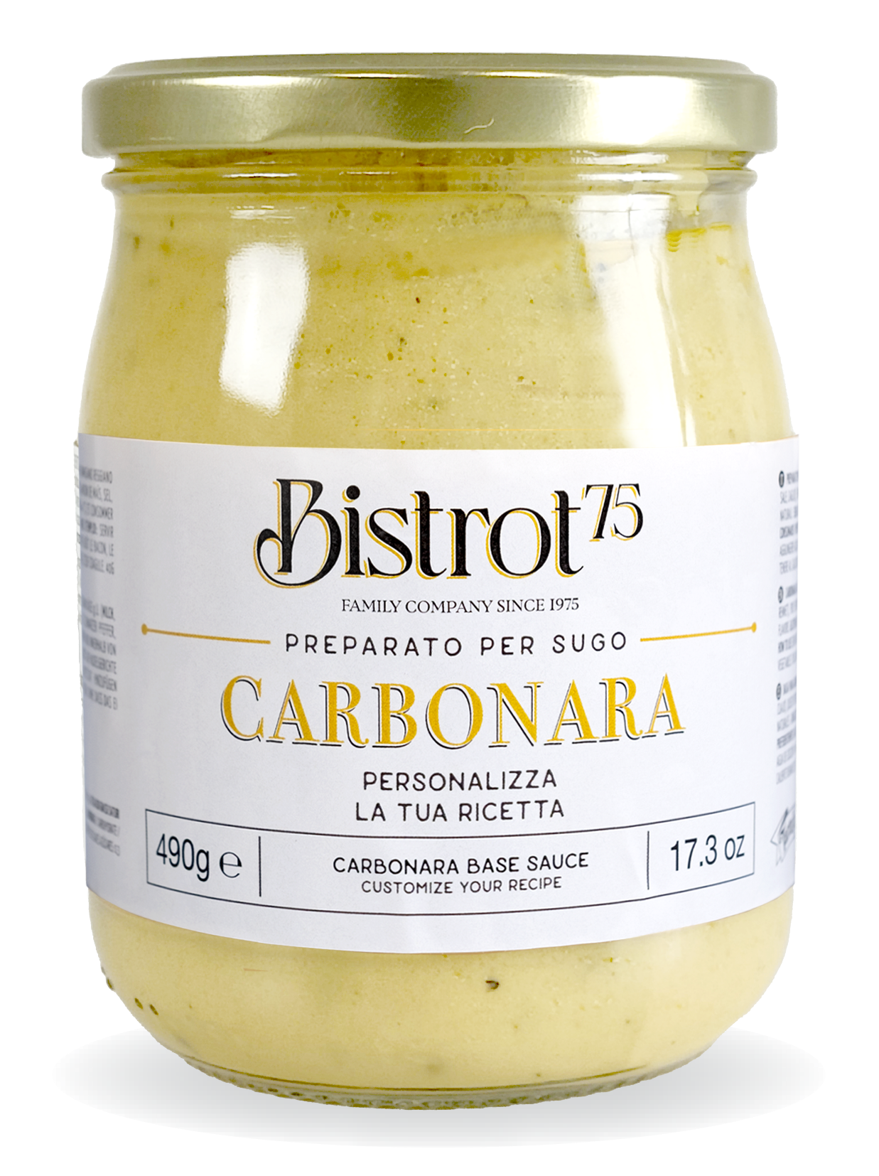 Carbonara Base, Authentic Roman Recipe, No Cream - By Bistrot75