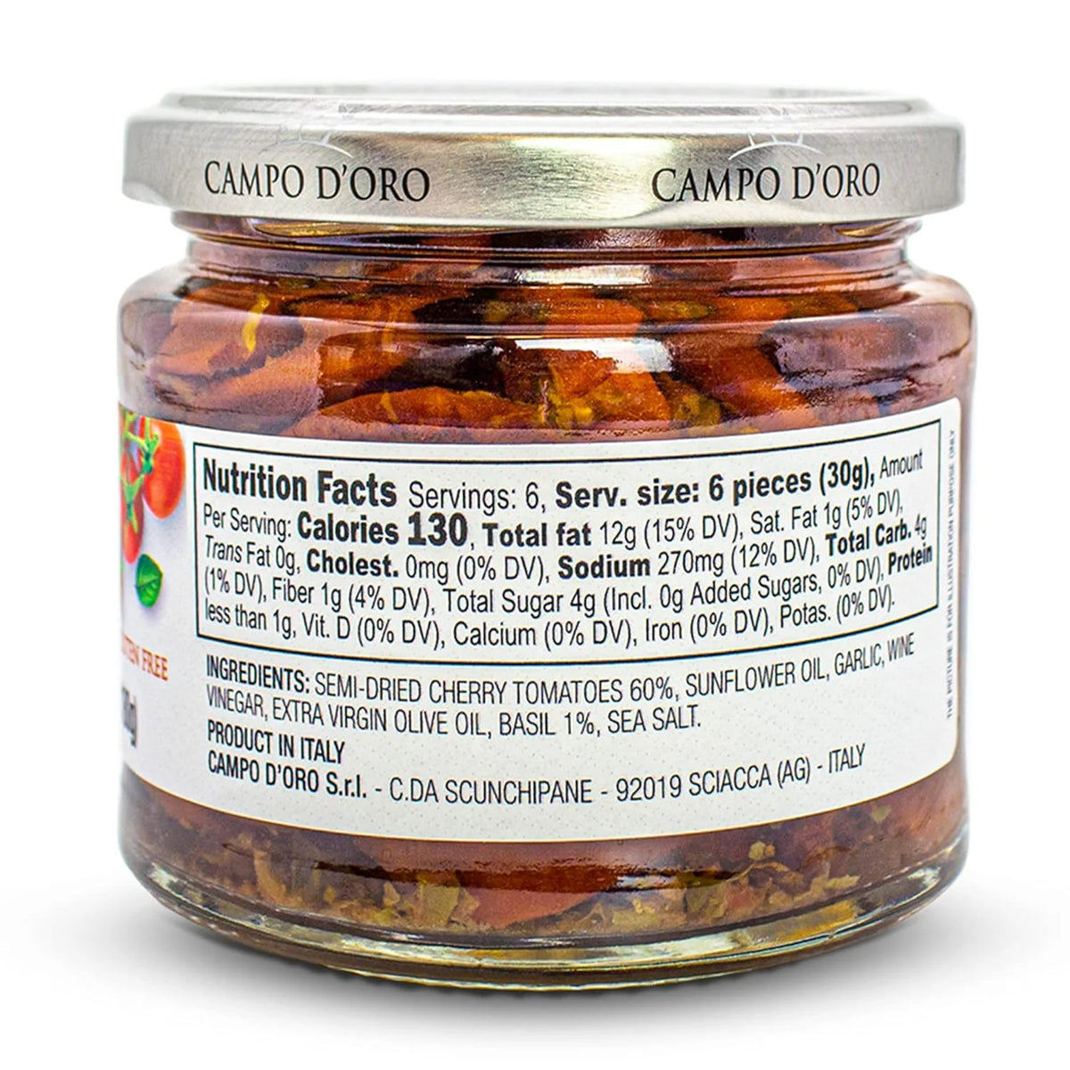 Sicilian Cherry Tomatoes, Fresh Basil & Olive Oil - By Campo d'Oro