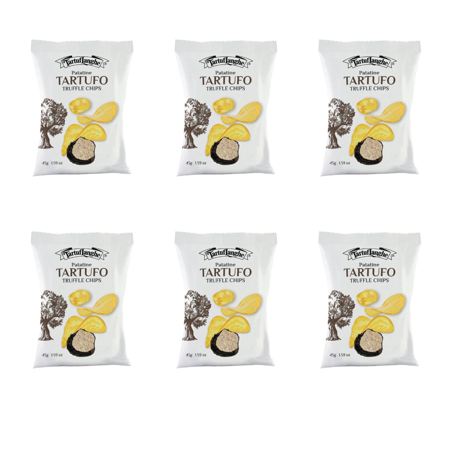 Truffle Chips -  6 bags x 1.59 Oz - TARTUFLANGHE USA