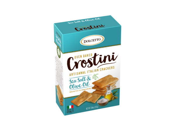 Crostini Crackers, Oven Baked, Sea Salt &  Olive Oil - By Dolcetto