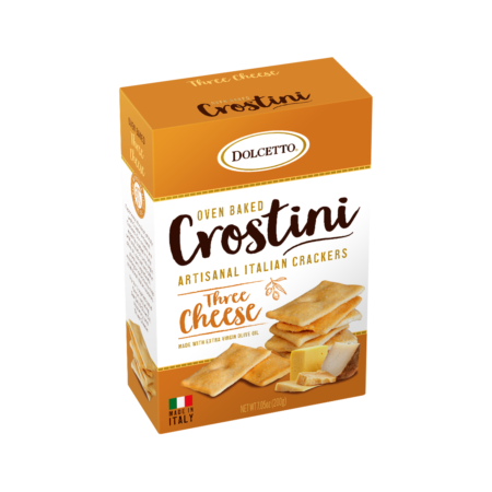 Crostini Crackers, Oven Baked, Italian, Three Cheese - By Dolcetto