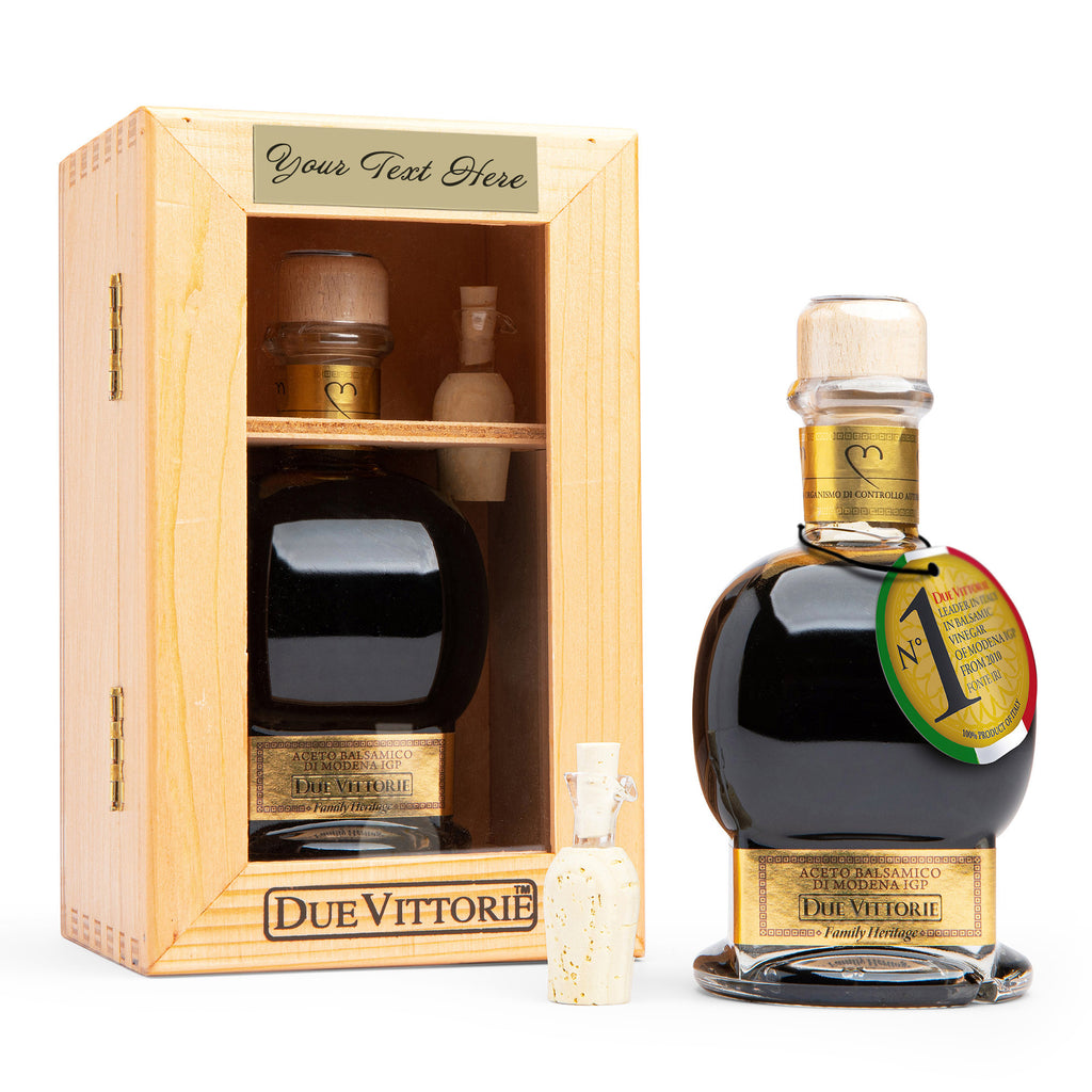 Famiglia Gold IGP Extra Dense Balsamic Vinegar - with Box and Pourer - by Due Vittorie
