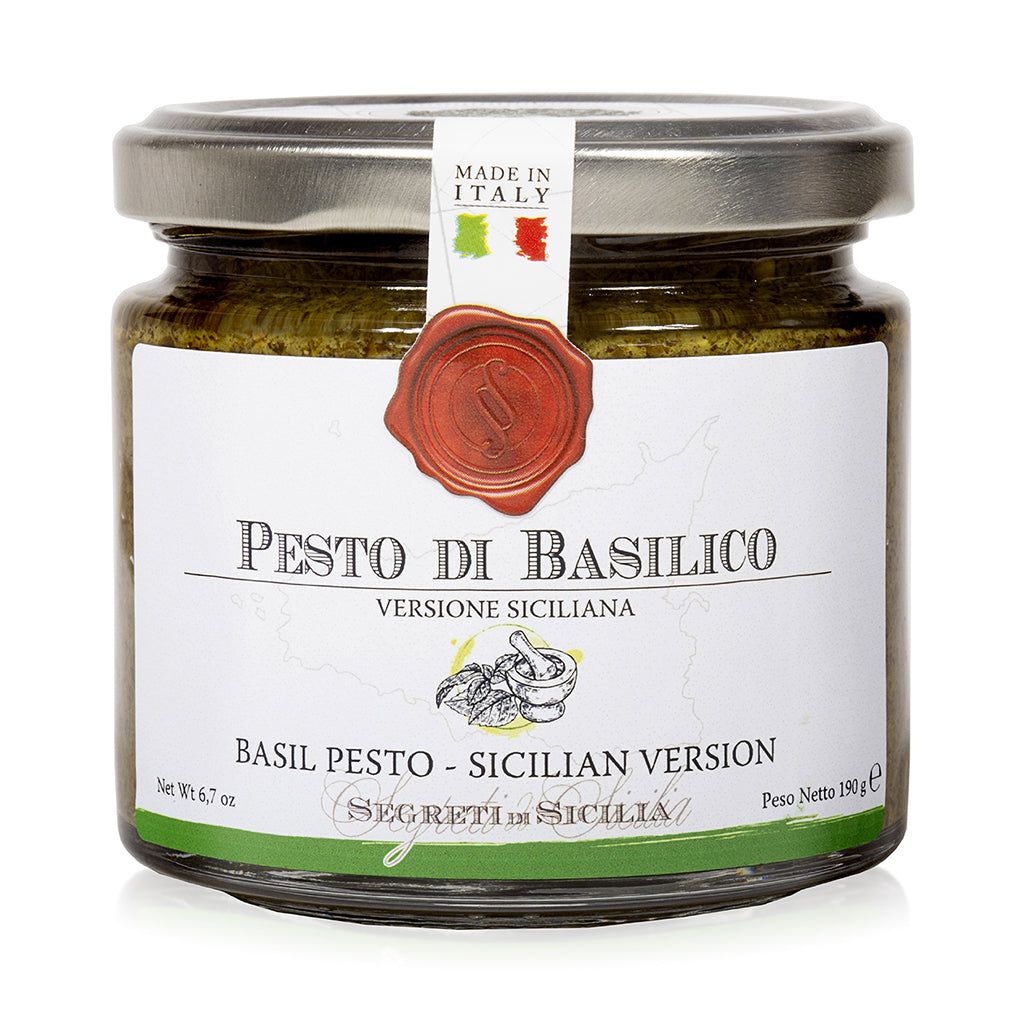 Basil Pesto Pasta Sauce - Bruschetta Topping by Frantoi Cutrera