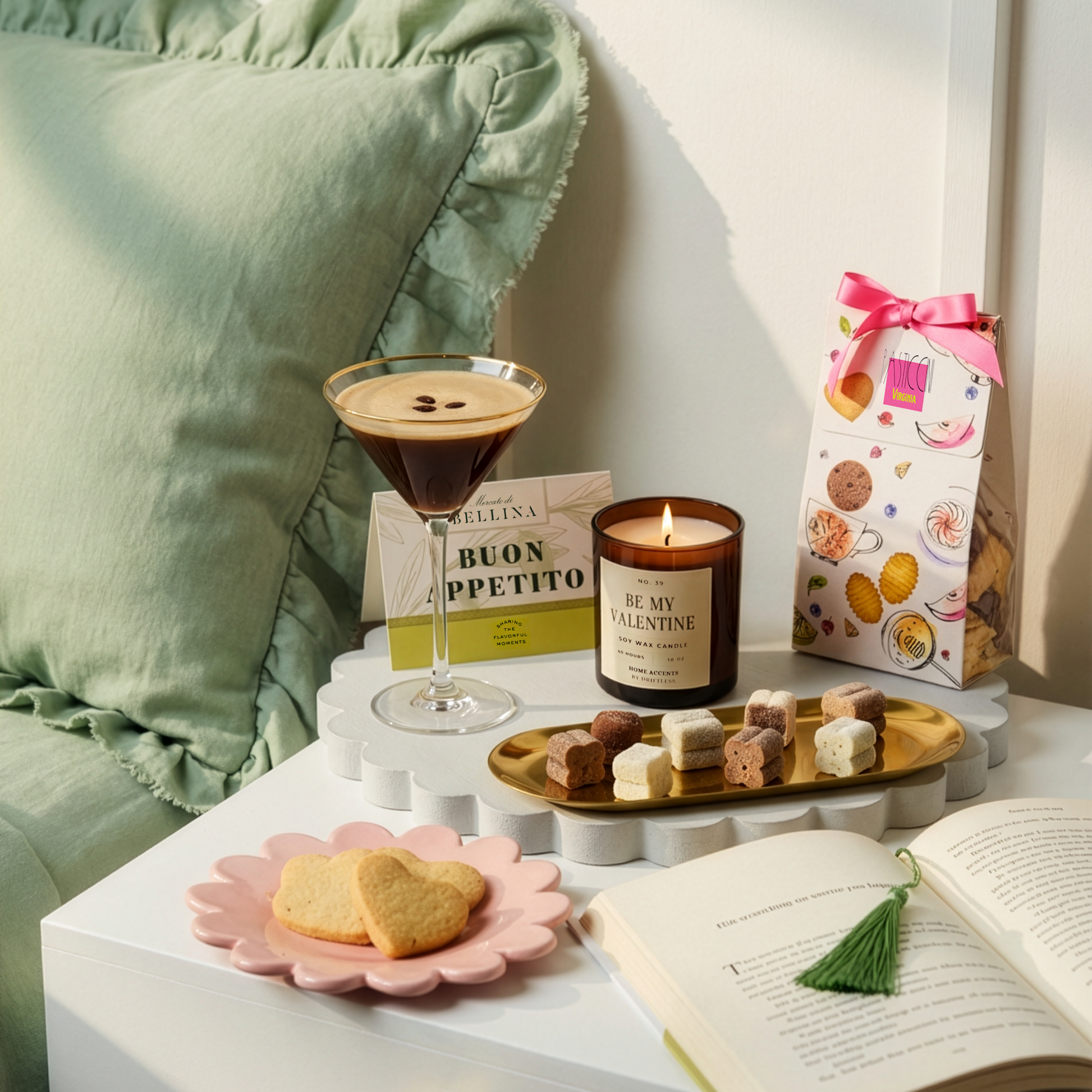 Mercato di Bellina Valentine's Sweet Food Gift Basket Espresso martini chocolate truffles