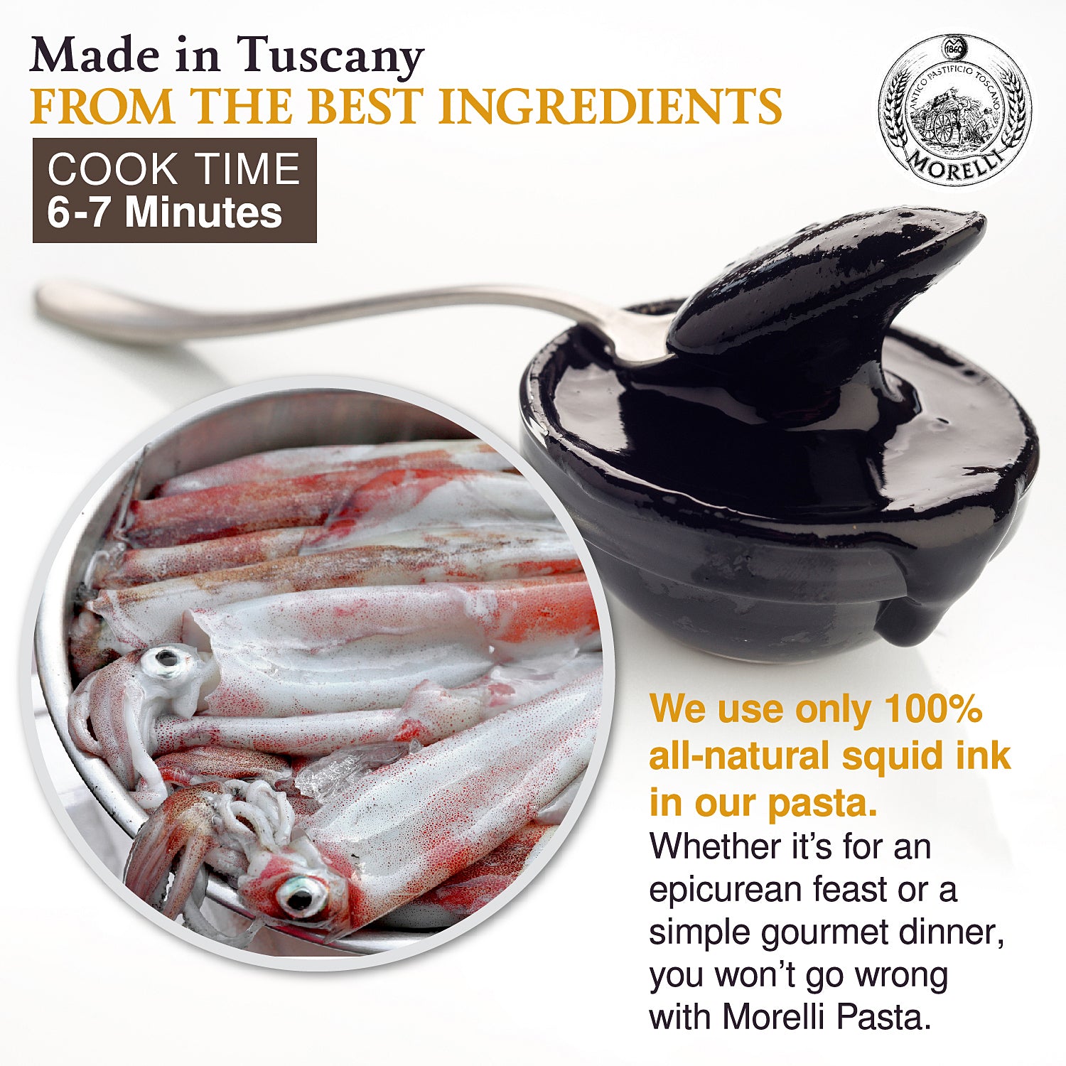 black squid ink pasta
