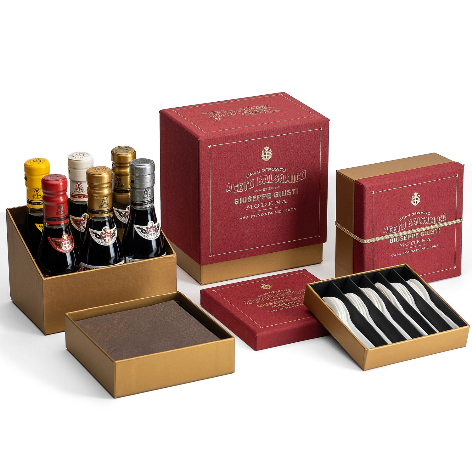 Balsamic Vinegar Gift Set - 6 Bottles and Gift Box - by Giusti