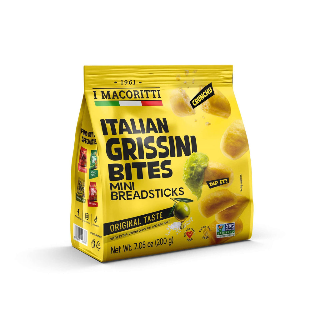 I Macoritti Italian Grissini Bites Original Taste mini breadsticks bag 200g