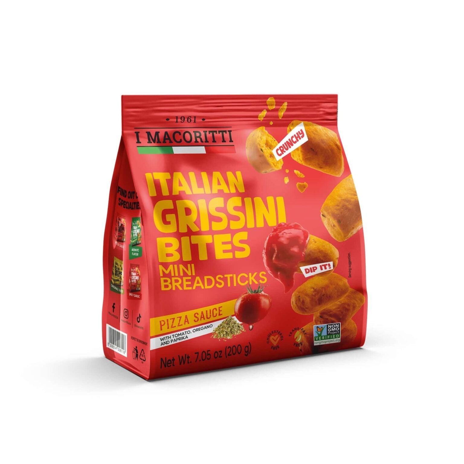 Imacoritti Italian Grissini Bites Pizza Sauce mini breadsticks bag 200g
