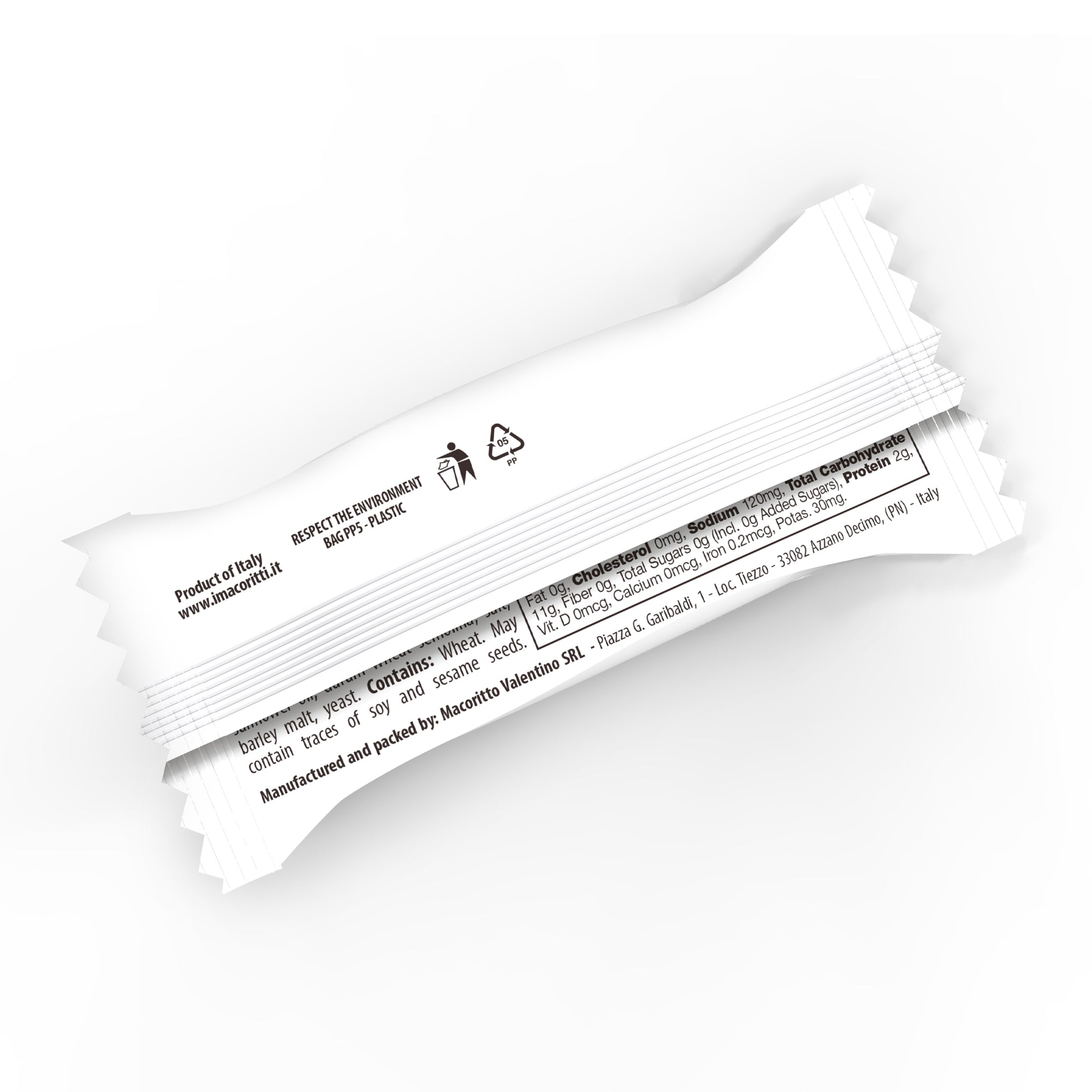 I Macoritti Maxi Italian breadsticks snack pack back 14g