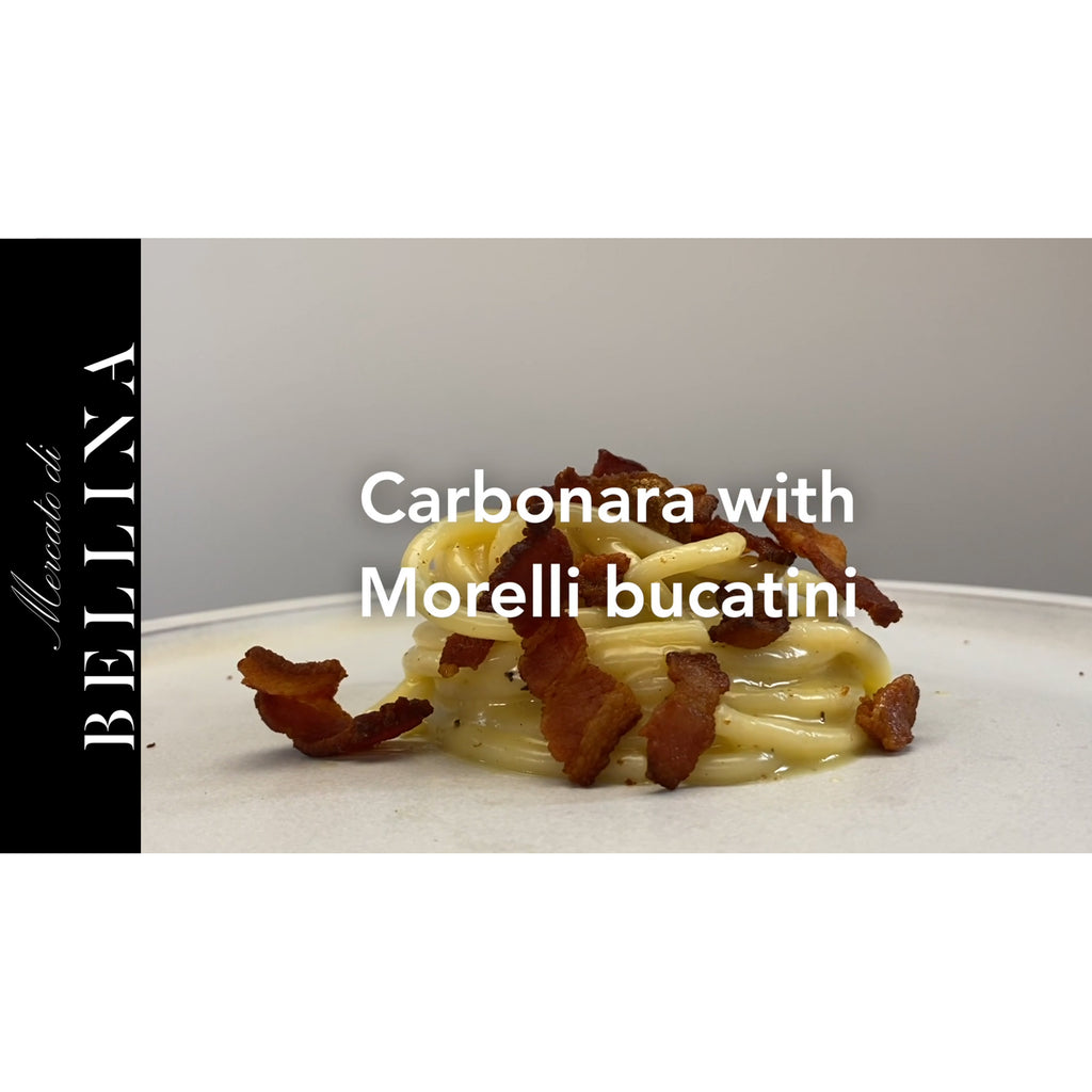 Carbonara with Morelli Bucatini