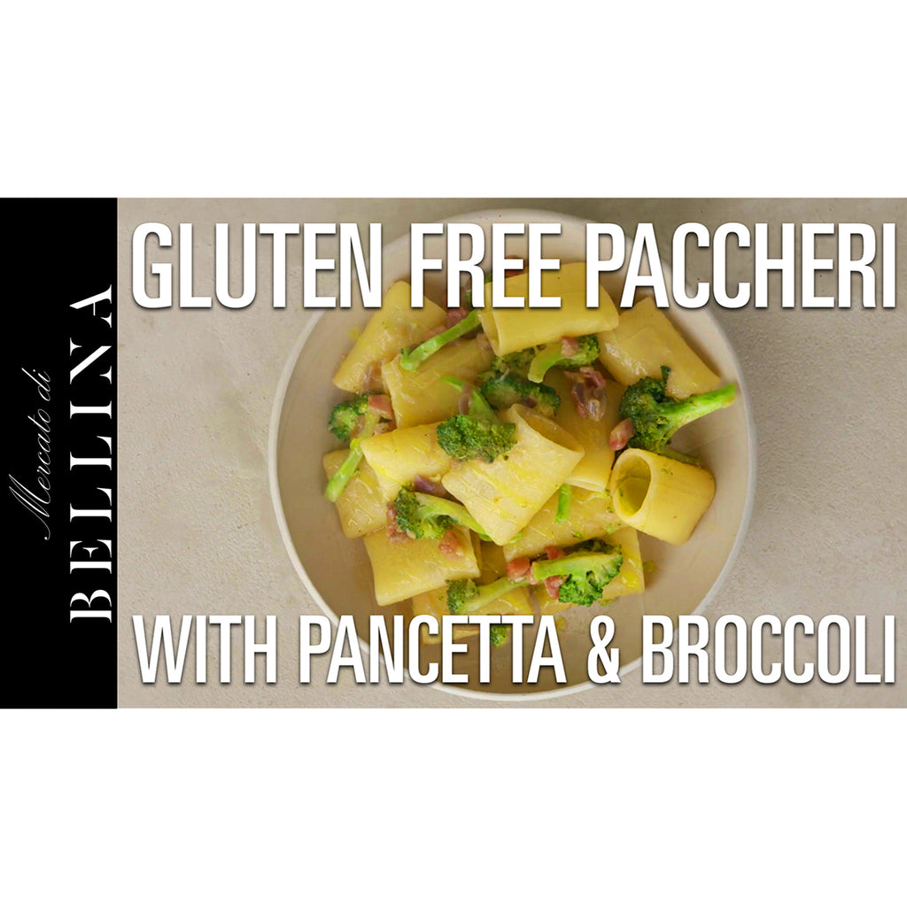 Morelli Gluten Free Paccheri with Pancceta and Broccoli