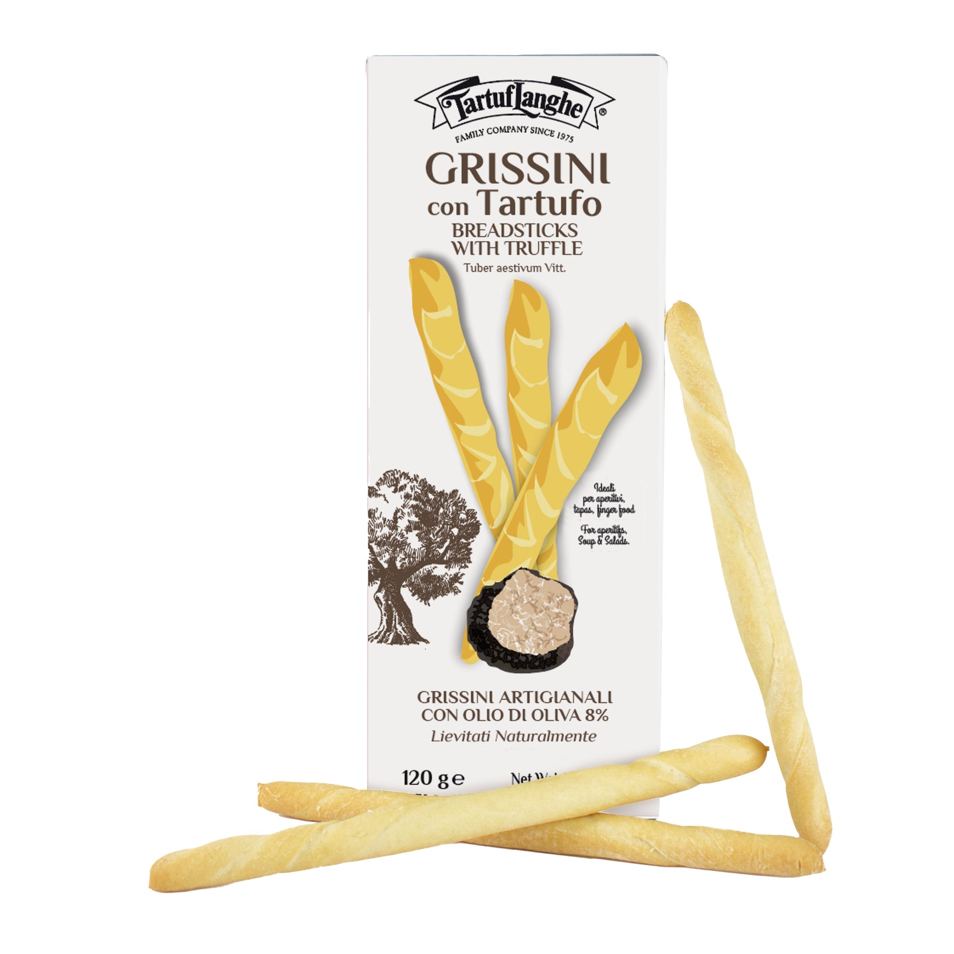 Truffle Bite Mini Grissini Breadsticks, Savory Snack - By TartufLanghe