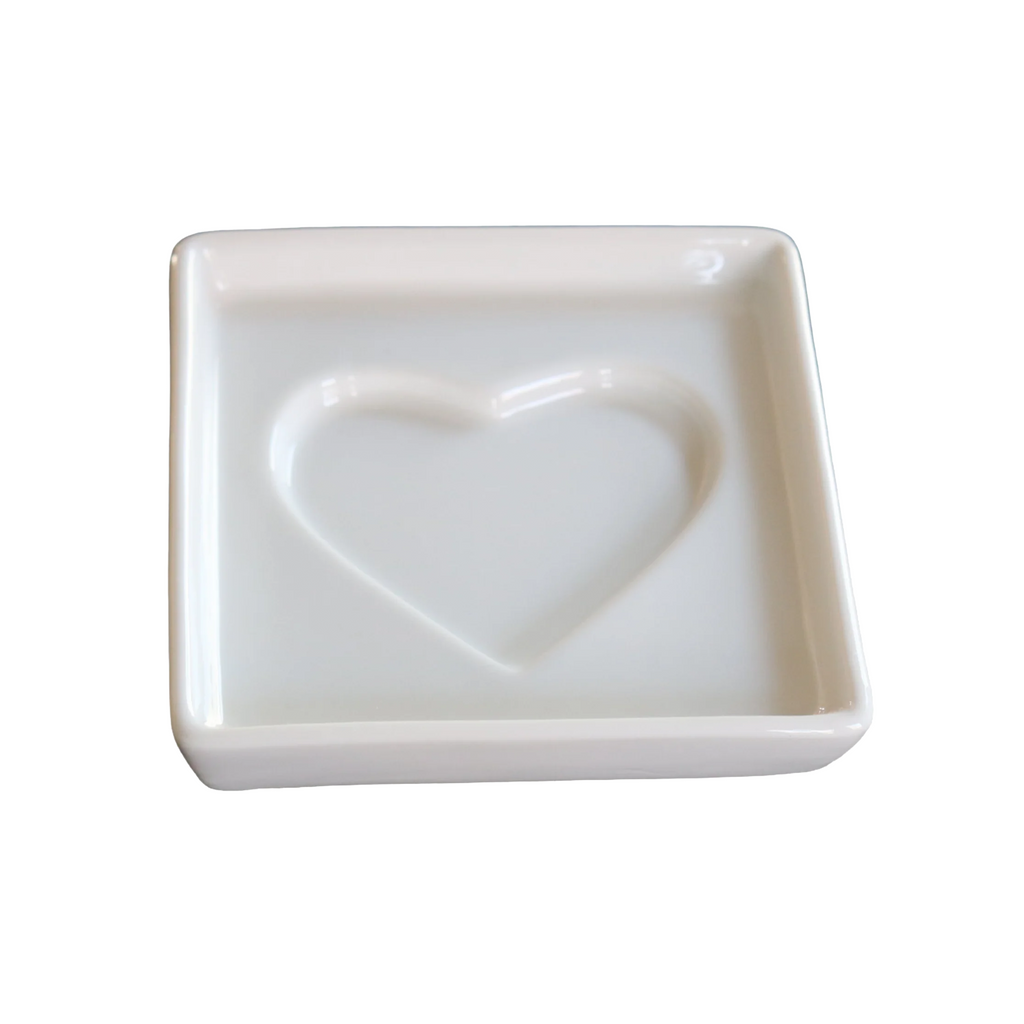 Love Infused Heart Shape Olive Oil and Balsamic Vinegar Plate - Dipping Dish