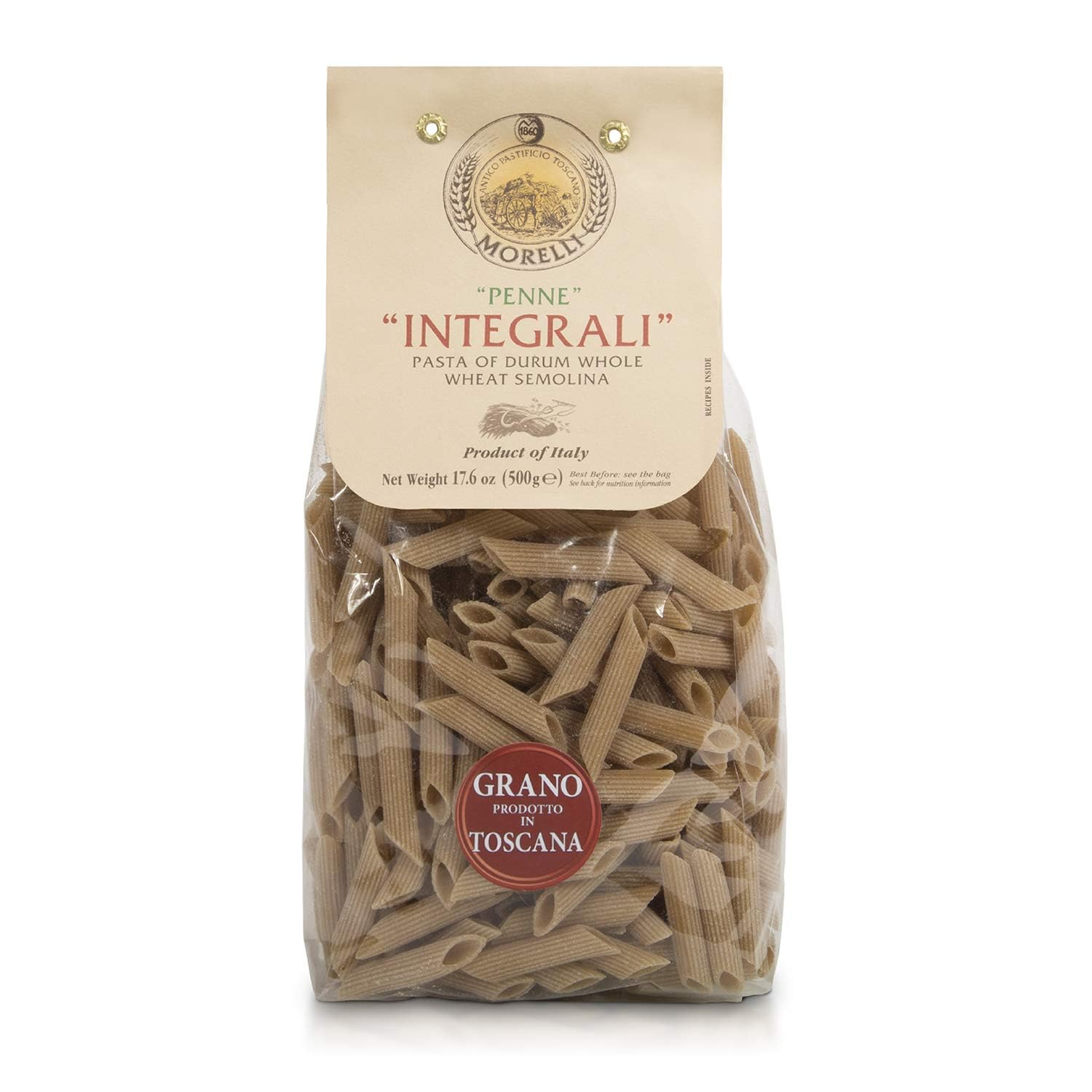 Organic Whole Wheat Penne Pasta by Morelli