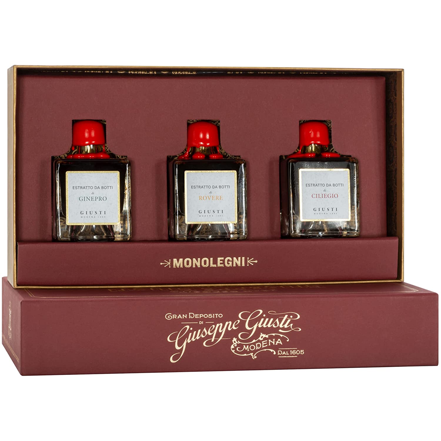 Giusti Monolegni balsamic vinegar gift set of three