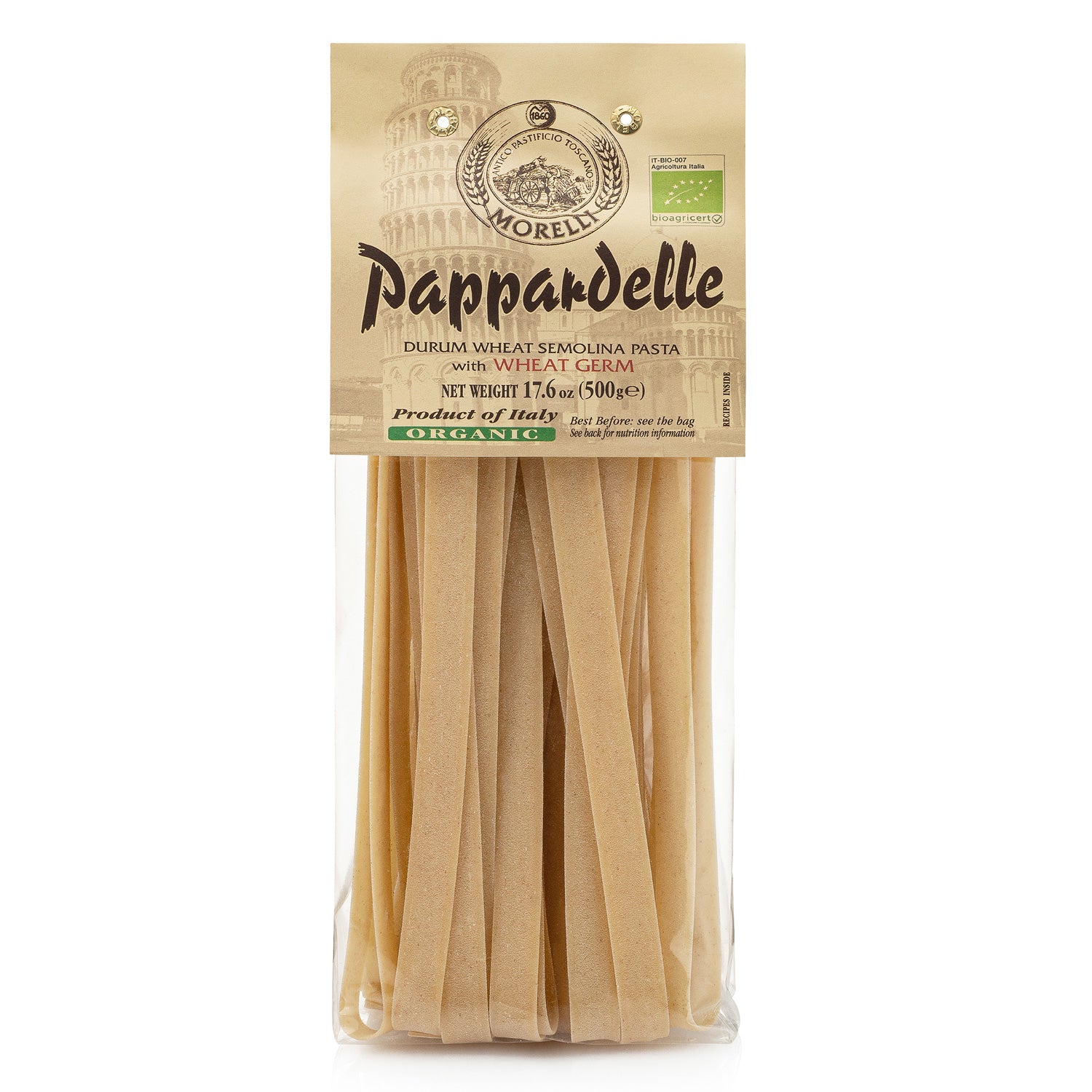 Organic Pappardelle Pasta - Gourmet Pasta From Italy by Morelli