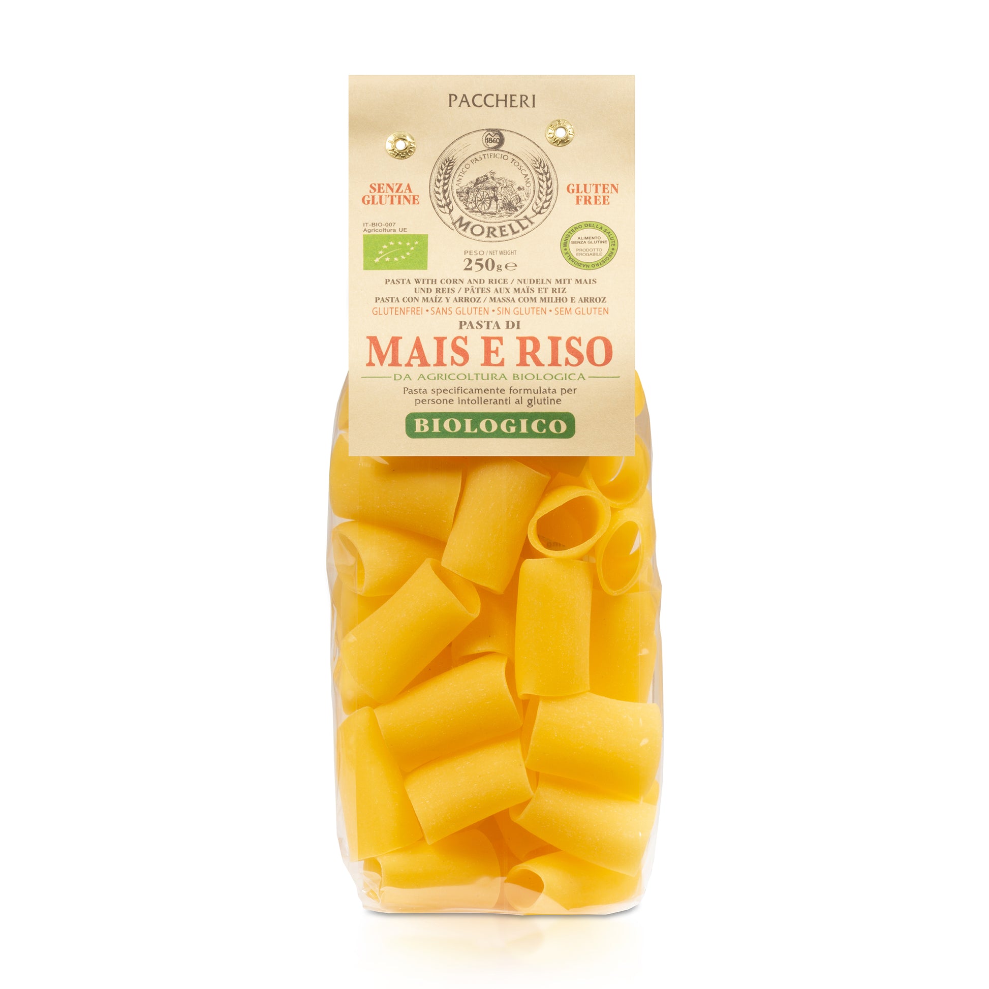 Gluten Free Paccheri Pasta by Morelli - Organic