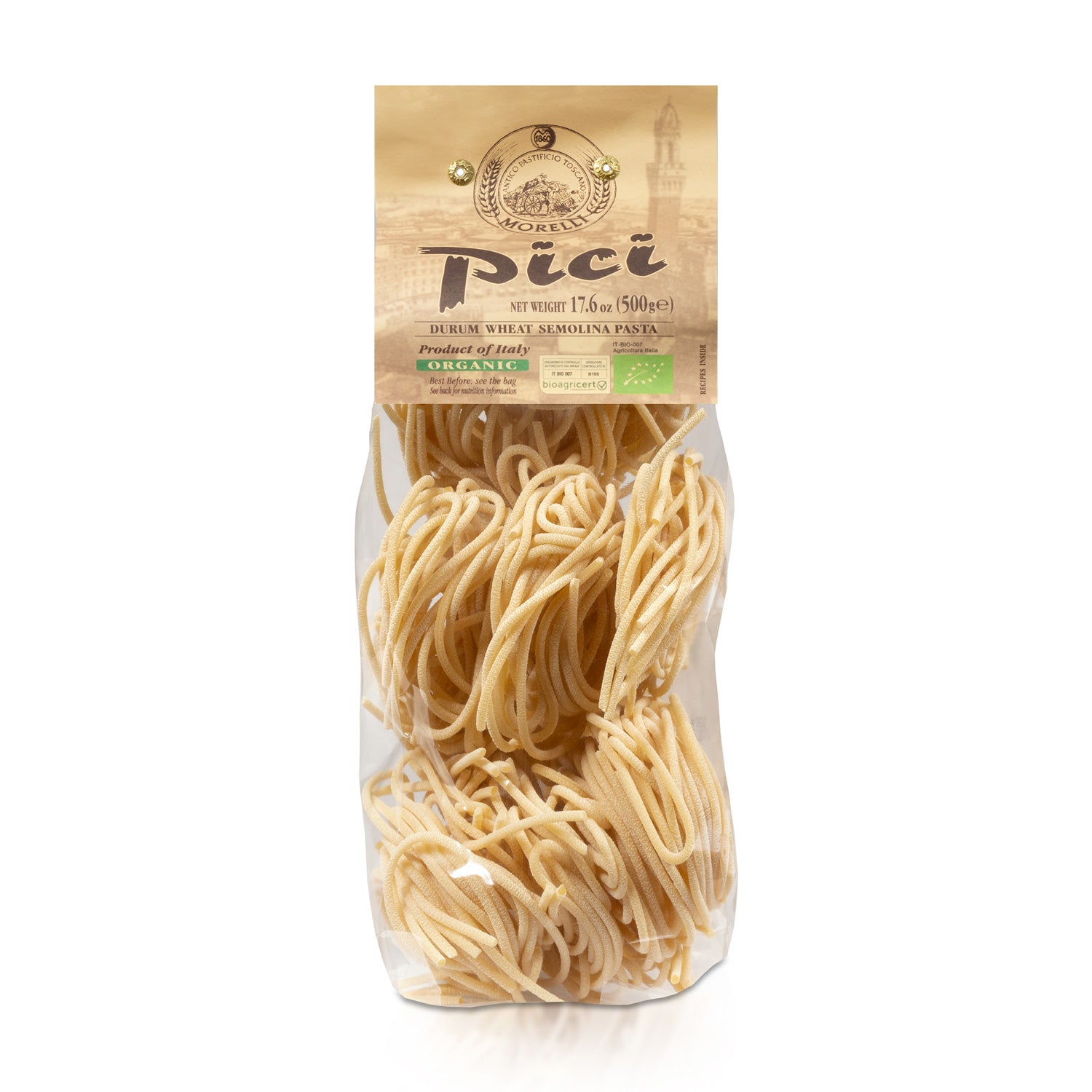Organic Pici Pasta di Toscana - Gourmet Pasta Nests by Morelli