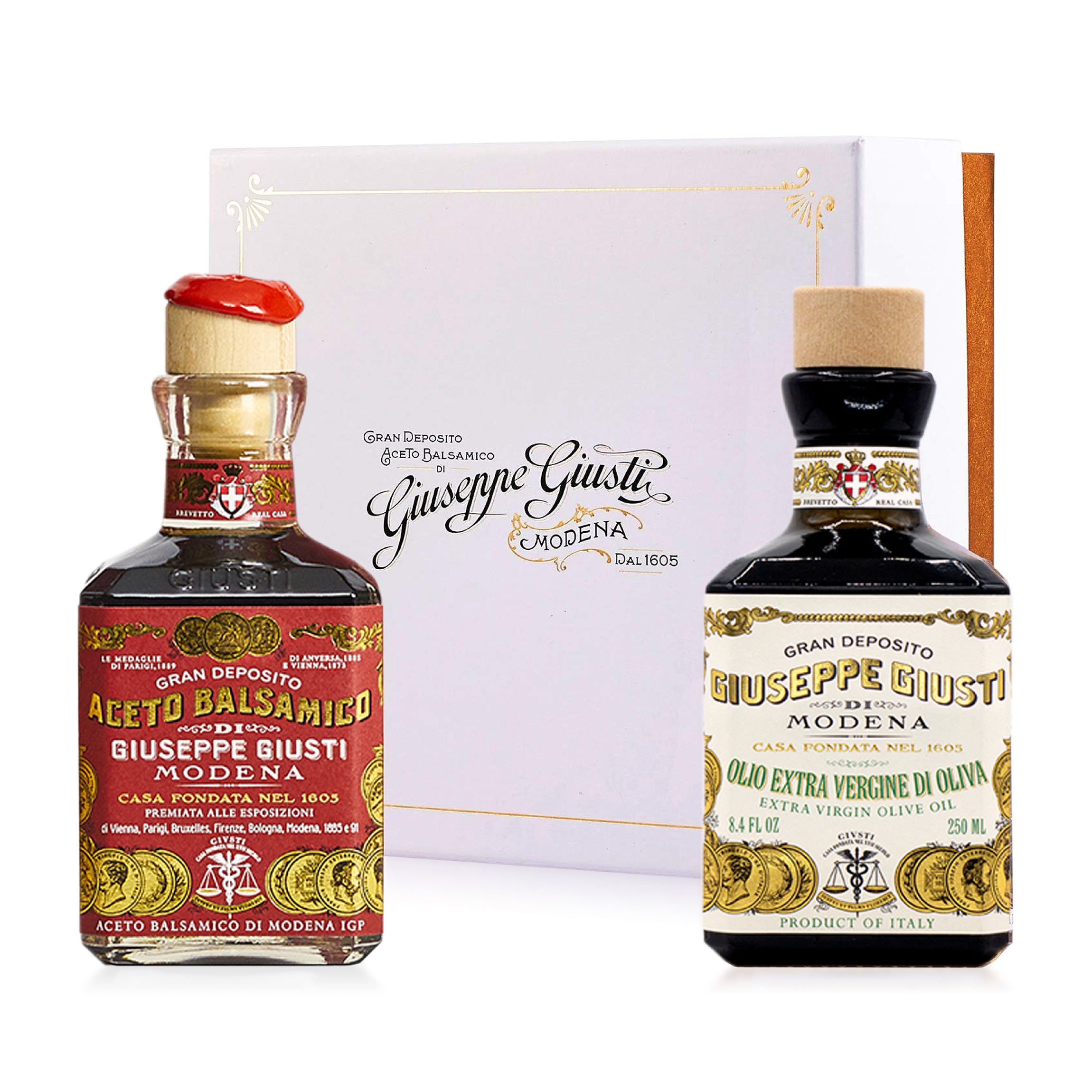 Aged Balsamic Vinegar of Modena and Olive Oil Set by Giusti